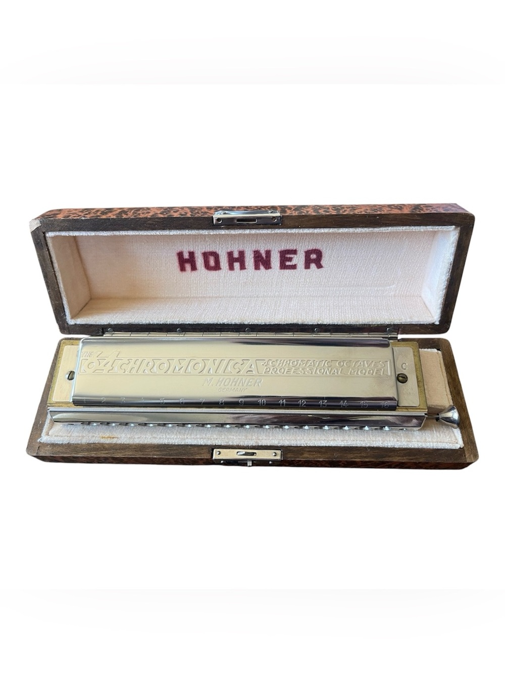 Vintage Hohner 64 Chromonica Model 280/64 in C With Original Storage Box